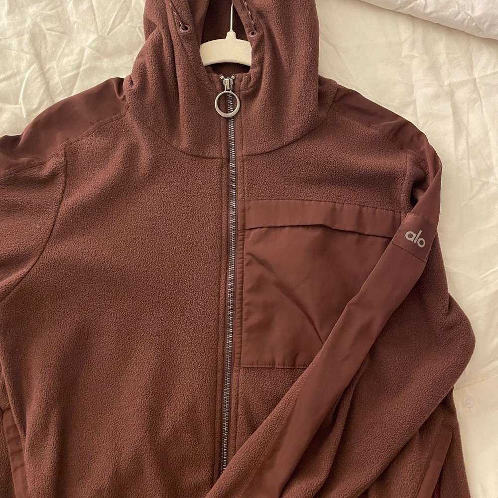 ALO Yoga Brown Hooded Jacket